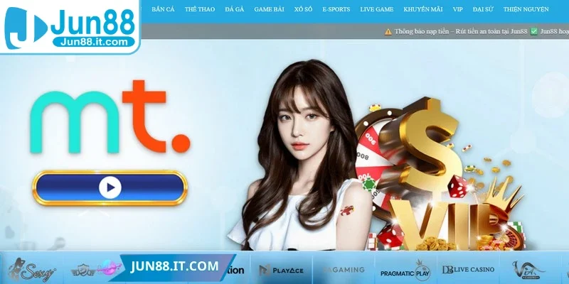 Casino Jun88 đang là lựa chọn hàng đầu của đông đảo game thủ 