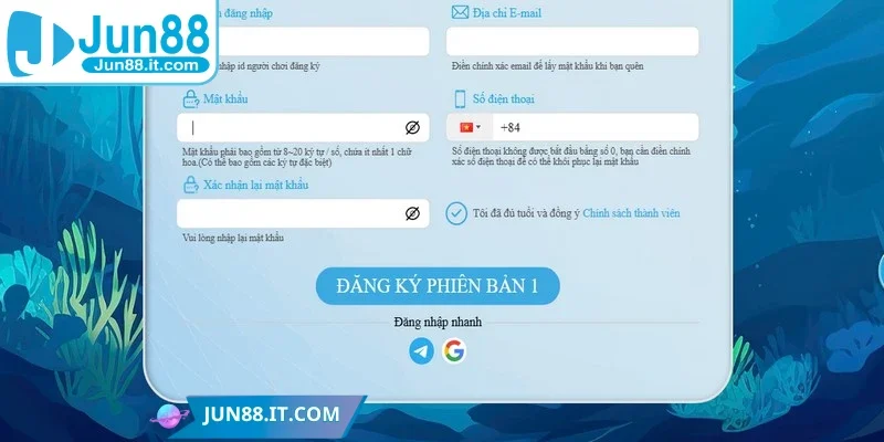 Những lưu ý để sử dụng mật khẩu Jun88 an toàn