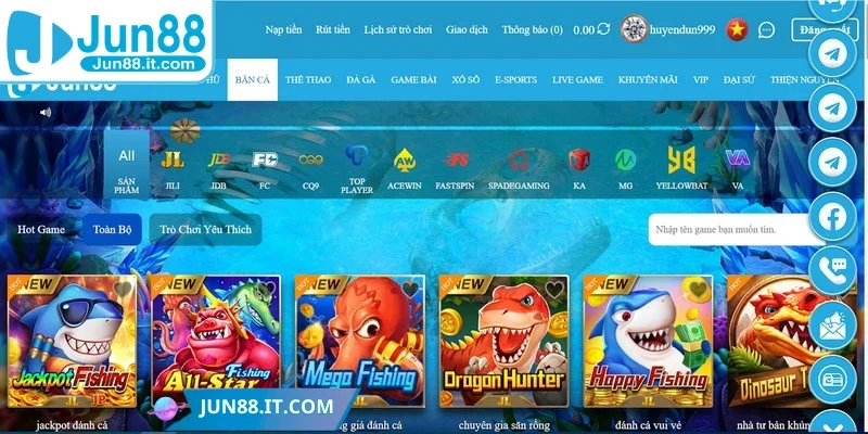 Bắn cá đổi thưởng tại nhà cái kết hợp đồ hoạ sinh động và ấn tượng